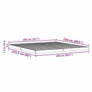 Леглово дъно Бяло 213.5 x 104 x 9 см Солидно борово дърво