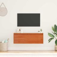 Стенен шкаф Восъчнокафяв 100 x 30 x 35 см Борово дърво масив