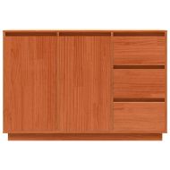 Служебен шкаф Кафяв дъб 111 x 34 x 75 см Солидно борово дърво