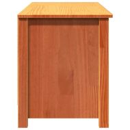 Пейка с място за съхранение с рафт Кафяво с восъчно покритие