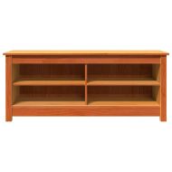 Пейка с място за съхранение с рафт Кафяво с восъчно покритие