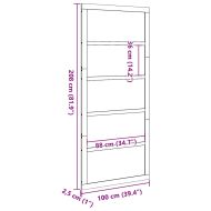 Врата Восъчнокафяв 100 x 208 см Масивна борова дървесина