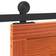 Врата за плевня Кафяво Борово дърво масив