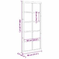 Врата за плевня Кафяво Борово дърво масив