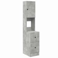 Кухненски шкаф с чекмедже Сив 35 x 50 x 180 см Инженерно дърво