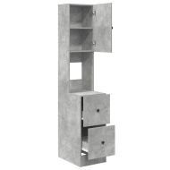 Кухненски шкаф с чекмедже Сив 35 x 50 x 180 см Инженерно дърво