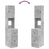 Кухненски шкаф с чекмедже Сив 35 x 50 x 180 см Инженерно дърво