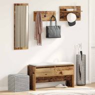 Комплект мебели за антре Старо дърво 90 x 31 x 46.5 см