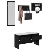 Комплект мебели за антре 4 pcs Старо дърво Инженерно дърво