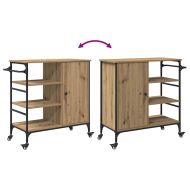 Кухненска количка Дъб 87.5 x 39 x 84.5 см Инженерно дърво