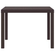 Градинска маса за хранене Кафяво 100 x 100 x 73 см полиратан