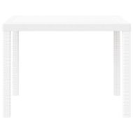 Градинска маса за хранене Бяло 100 x 100 x 73 см полиратан