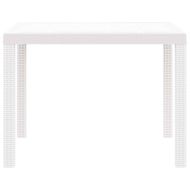 Градинска маса за хранене Бяло 100 x 100 x 73 см полиратан