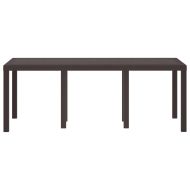 Градинска маса за хранене Кафяво 200 x 100 x 73 см полиратан