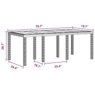 Градинска маса за хранене Кафяво 200 x 100 x 73 см полиратан