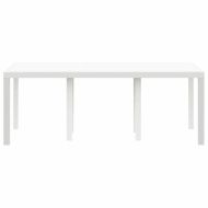 Градинска маса за хранене Бяло 200 x 100 x 73 см полиратан