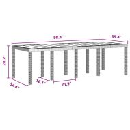 Градинска маса за хранене Антрацит 250 x 100 x 73 см полиратан