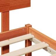 Рамка за легло с таблото Кафяво с восъчно покритие 140 x 200 cm