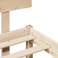 Рамка за легло Естествен 120 x 190 cm Солидно борово дърво