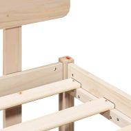 Рамка за легло Естествен 140 x 200 cm Солидно борово дърво