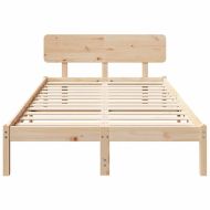 Рамка за легло Естествен 140 x 190 cm Солидно борово дърво