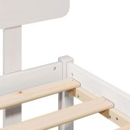 Рамка за легло с таблото Бяло 140 x 190 cm Солидно борово дърво