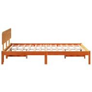 Рамка за легло с таблото Кафяво с восъчно покритие 135 x 190 cm