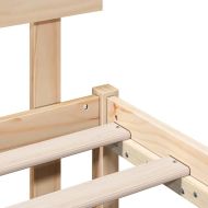 Рамка за легло Кафяво 75 x 190 cm Масивна борова дървесина