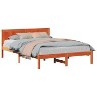 Рамка за легло Кафяво 150 x 200 cm Масивна борова дървесина