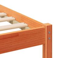 Рамка за легло с таблото Кафяво с восъчно покритие 140 x 190 cm