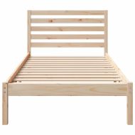 Рамка за легло Кафяво 75 x 190 cm Солидно борово дърво