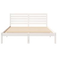 Рамка за легло с таблото Бяло 160 x 200 cm Солидно борово дърво