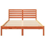 Рамка за легло с таблото Кафяво с восъчно покритие 135 x 190 cm