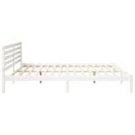 Рамка за легло с таблото Бяло 180 x 220 см Солидно борово дърво