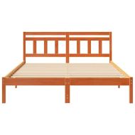 Рамка за легло Кафяво 150 x 200 cm Солидно борово дърво
