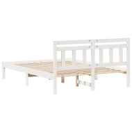 Рамка за легло Бяло 120 x 190 cm Солидно борово дърво