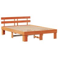 Рамка за легло с таблото Кафяво с восъчно покритие 160 x 200 cm