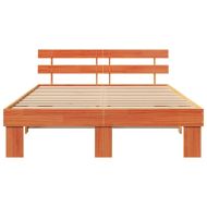 Рамка за легло с таблото Кафяво с восъчно покритие 150 x 200 cm