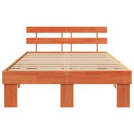 Рамка за легло с таблото Кафяво с восъчно покритие 140 x 190 cm