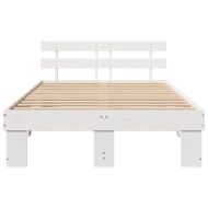 Рамка за легло с таблото Бяло 120 x 190 cm Солидно борово дърво