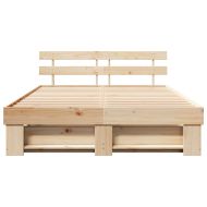 Рамка за легло Кафяво 160 x 200 cm Солидно борово дърво