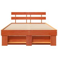 Рамка за легло с таблото Кафяво с восъчно покритие 140 x 190 cm