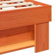 Рамка за легло с таблото Кафяво с восъчно покритие 100 x 200 cm