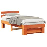 Рамка за легло с таблото Кафяво с восъчно покритие 80 x 200 cm