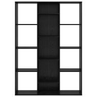 Разделител за стая Черен дъб 100 x 24 x 140 см Инженерно дърво