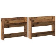 Шкаф за обувки с рафт 2 pcs Старо дърво 80 x 18 x 60 см