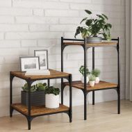 Етажерка Борд 4 pcs Кафяво 40 x 40 x 1,5 cm Инженерно дърво