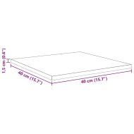 Етажерка Борд 4 pcs Черно 40 x 40 x 1,5 cm Инженерно дърво