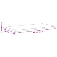 Етажерка Борд 4 pcs Черно 60 x 30 x 1,5 cm Инженерно дърво