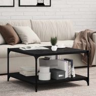 Етажерка Борд 4 pcs Черно 80 x 40 x 1,5 cm Инженерно дърво